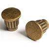 BEILEIOU Pulsanti per armadio in ottone anticato classici e vintage in lega di zinco per cassetto di cucina, bagno, comò (2, ottone anticato, pulsante)