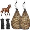 SGZIOO 2 Pezzi Rete per Fieno Cavalli, Rete Fieno Cavalli, Larghezza Maglie 5x5cm, capacità Circa 10 kg di Fieno per Cavalli, Pecore E Bovini, un'alimentazione lenta