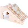 Niteangel Capanna per Criceti, Gerbilli, Topi o Animali di Dimensioni Simili - Scala per Criceti (Trapezio)