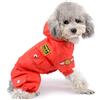 Selmai, cappotto invernale intero per cani di piccola taglia in pile, stile aviatore, con cappuccio, impermeabile