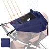 GeeRic Parasole per Passeggino, GeeRic Universale UV50+ Telo Parasole per Carrozzina con Finestra Copertura Impermeabile Pieghevole Portatile Tetto di Protezione Solare per Passeggino con Borsa Blu