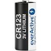 everActive 50 batterie al litio CR123 da 3 V, 10 anni