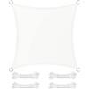 SONGMICS Tenda parasole 3 x 3 m, impermeabile, con colonna d'acqua da 665 mm, protezione solare in poliestere antistrappo, protezione UV 93%, terrazza, giardino, balcone, quadrato, corde da 2 m