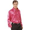 W WIDMANN MILANO Party Fashion - 70 Anni di Camicie con Volant da Uomo, Camicia Disco Fever Lucida, Carnevale, Festa a Tema