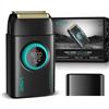 VGR Rasoio elettrico professionale da uomo per peli del viso, barba, collo, testa calva, batteria ricaricabile USB-C senza fili, rasoio a secco, per capelli da barbiere, per rasatura precisa e pulita