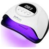 UIHOL Lampada UV LED Unghie, 320W Professionale 72 sfere di lampada a LEDs, Semipermanente Curare Rapidamente Pedicure Fornetto per Tutti i Smalti, Automatico Sensore per Manicure a Casa e in Salone