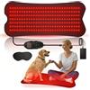 deaunbr Tappetino a luce rossa per il corpo con 210 LED, 80 x 35 cm, luce rossa 660 nm e 850 nm luce rossa e vicina, 5 livelli di luminosità e 5 impostazioni di tempo per gambe, schiena, vita, scuola