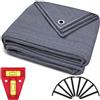 smartpeas Tappeto Da Campeggio 250X300Cm - Blu/Grigio - Altamente Robusto E Lavabile (Hdpe) + Inclusi: 8 Picchetti