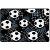 JynxtoyZeal Calcio Tappeto Rettangolare 60x90cm Antiscivolo Tapette Salotto Lavabile Tappeti Rettangolare Calcio Tappeto Soggiorno Pelo Corto per Sala da Pranzo, Camera da Letto, Nero Bianco
