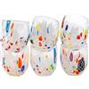 MurArt Bicchieri di Murano.Collezione DREAM. Set 6 Bicchieri da 35 ml Alt 10,5CM.In Vetro soffiato, Lavorato a Mano artigianalmente. Made in Italy (Bianco, Bicchierini Liquore 6Pz)