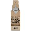 MIJOMA Apribottiglie da parete in legno con tappo a corona in metallo, apribottiglie a parete, ca. 30 x 10 cm, idea regalo (migliore birra)