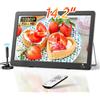 Desobry TV portatile da 14.2 pollici piccola TV ricaricabile 1080P con antenna e