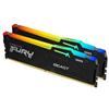 Kingston Ram DIMM DDR5 16GB Kingston Fury Beast 5600MT/s CL36 2pz Nero [KF556C36BBEAK2-16]