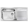 Plados PRONTA CONSEGNA - SPEDIZIONE IMMEDIATA Lavello 1 Vasca con Gocciolatoio a Destra Sopratop 100 x 50 cm Acciaio Inox OLYMPUS SATINATO Plados VI10011