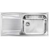 Plados PRONTA CONSEGNA - SPEDIZIONE IMMEDIATA Lavello 1 Vasca con Gocciolatoio a Sinistra Sopratop 100 x 50 cm Acciaio Inox OLYMPUS SATINATO Plados VI10012