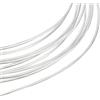 Beebeecraft Filo d'Argento da 0.6mm e 22 Gauge 925 Filo in Argento Sterling 1M Rotondo per Gioielli Artigianali con 2 Pezzi di Panno Lucidante in Pelle Scamosciata per Avvolgere Il Gioielli