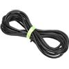 PATIKIL Cordino in Pelle Intrecciata Rotonda, 6mm Cordoncino in Pelle Piatto Piegata Corda di Cuoio per Artigianato, Creazione Gioielli, Collane, Bracciali, Nero(4ft)