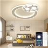EASY EAGLE Lampadario Cameretta Bambina, 37CM Dimmerabile 3000k-6000k Plafoniera Led Soffitto Calcio, 42W Lampade a Soffitto Cameretta Bambina Ragazzi per Camera da Letto, Soggiorno