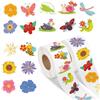 YUEXNKO Animali Adesivi per Bambini Rotonde1000 Pezzi Adesivi Fiore Primavera Adesivi Floreali per Bambini Adesivi per Ricompensa Animali per scrapbooking,artigianato,biglietti,computer portatili (B)
