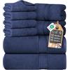 Cloud Pillow Set di Asciugamani 8 Pezzi in Cotone 100%, Ultra Assorbenti
