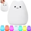 Retoo Luce notturna in silicone per bambini con 7 colori a LED e interruttore touch, lampada da comodino per bambini e ragazze, dolce lampada per la cameretta dei bambini