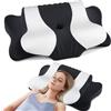DONAMA Cuscino Cervicale,Cuscino Memory Foam con Federa Lavabile,Cuscino Ergonomico per Lato, Schiena e Stomaco