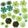 Jaczora 20 teste di fiori artificiali verdi, mini fiori finti in seta rosa, mix per la decorazione della casa, bouquet di nozze fai da te, feste, giardino, decorazioni per torte