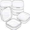Jetec 6 Mini Contenitori in Plastica Trasparente Scatola per Conservare Piccoli Oggetti Scatoline per Perline Gioielli Biglietti da Visita Pezzi di Gioco Artigianato (3,5 x 3,5 x 1,8 cm)