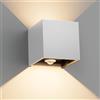 Klighten Lampada da esterno, 12W Applique da Parete con sensore di movimento per luci esterni/interni Lampada da parete con fascio regolabile IP65 Impermeabile 3000K,Grigio