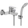 Ideal Standard - Cerafine D, Miscelatore monocomando esterno per vasca o doccia, Con accessori, Cromato