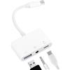 BTFO Adattatore USB OTG 3 in 1, USB-c a connettore per cuffie da 3,5 mm dotato di porta di ricarica rapida PD da 60 W, compatibile con iPhone 15/16, MacBook, Samsung, Galaxy