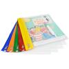 Rapesco 1502 Buste con Chiusura a Zip in Metallo, A5, Trasparente con Zip Colorate, Confezione da 5