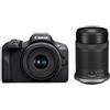 Canon eos r100 black + rf-s 18-45 is stm + rf-s 55-210