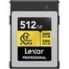 Lexar cf express tipo b 512gb 3600mb/sec gold 4.0
