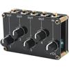Agatige Mini Mixer Audio Stereo, Mixer Audio Portatile a Basso Rumore ad Alta sensibilità a 4 canali per Lettore di Nastri (Nero)