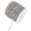 DecorDwell 10 m Catene per Collane Fai da Te, 2 mm Catenina Argento Rotolo, Rotolo di Catena per Gioielli, Catena Maglia Ovale, Catene per Collane Acciaio Inossidabile, per la Creazione di Gioielli (Argento)