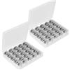 BetterJonny 50PCS Bobine di Metallo per Macchina da Cucire, BetterJonny Bobine Metallo Rocchetti Spolette Vuoto Bobine Vuote in Metallo con Scatola Scatole Bobine per Bobine Regolari Fratello Janome Elna Singer