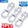 QCMAX 1-3PCS 10A 100W Tipo C Cavo di ricarica super veloce Cavo dati per Huawei OPPO vivo iQoo Cavi USB C a ricarica rapida
