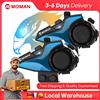 moman 【STOCK UE】Interfono per Casco Moto Moman con Doppio Chip, Sistema di Comunicazione Audio Multitasking, Auricolare Interfono Wireless a Mani Libere