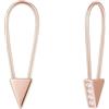 SUGARKITTEN LONDON Orecchini a cerchio in oro rosa su argento sterling con triangolo e zirconia cubica