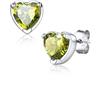 Suplight Orecchini Donna Cuore Argento 925, Orecchini con Topazio Giallo Citrino Orecchini Peridoto Agosto, Orecchini Argento 925 Donna Orecchini Donna con Confezione Regalo