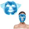Futuhada Maschera di Ghiaccio, Maschera Gel Riutilizzabile per Viso, Uomo e Donna Maschera in Gel Rinfrescante per Occhi Gonfi, Cerchi Scuri, Emicrania, Gonfiore del Viso, Occhi Asciutti (blu)