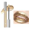 Dyceittdia Rossetti Liquidi, Antiaderenti e Scintillanti, Colore a Lunga Durata, Trucco con Ombretto Diamantato Oro e Lipstick