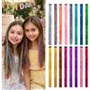 MYKURS Ciocche Capelli per Bambine Glitter Clips, Extension Bambina Capelli Colorati, 16 PCS