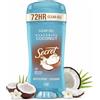 Secret Fresh Clear Gel Antiperspirant and Deodorant for Women, Coconut Scent, 2,6 oz