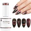 Nicedeco 15ML Smalto Cat Eye Semipermanente per Unghie Colori Smalto magneticp per Unghie Lampada UV LED Soak Off Gel Nail Polish N309