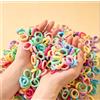 Generic Elastici per capelli colorati, elastici per donne e bambini, delicati e antistrappo, perfetti per trecce, coda di cavallo e acconciature per moglie e figlia come regalo (200, Colorato)