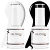 Nicedeco 2x15ML Smalto Semipermanente Colori per Unghie Kit Smalto Bianco Nero per Unghie Lampada UV LED Soak Off Gel Nail Polish Set 2