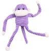 ZippyPaws Spencer the Crinkle Monkey - Small Purple Gioco per cane interattivo