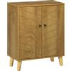 Easycomfort Mobile Multiuso Stile Vintage in Legno con Due Ripiani interni, 60x30x76cm